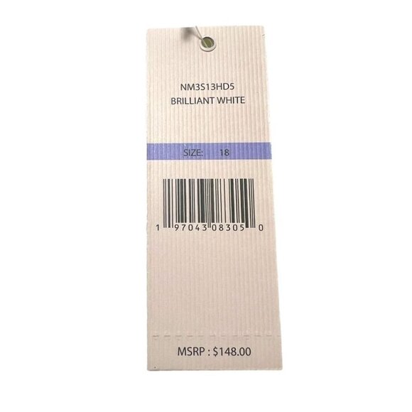 Nanette Lepore Womens White Short Sleeve Crepe Button Blazer Dress Sz 18 New - Picture 5 of 9